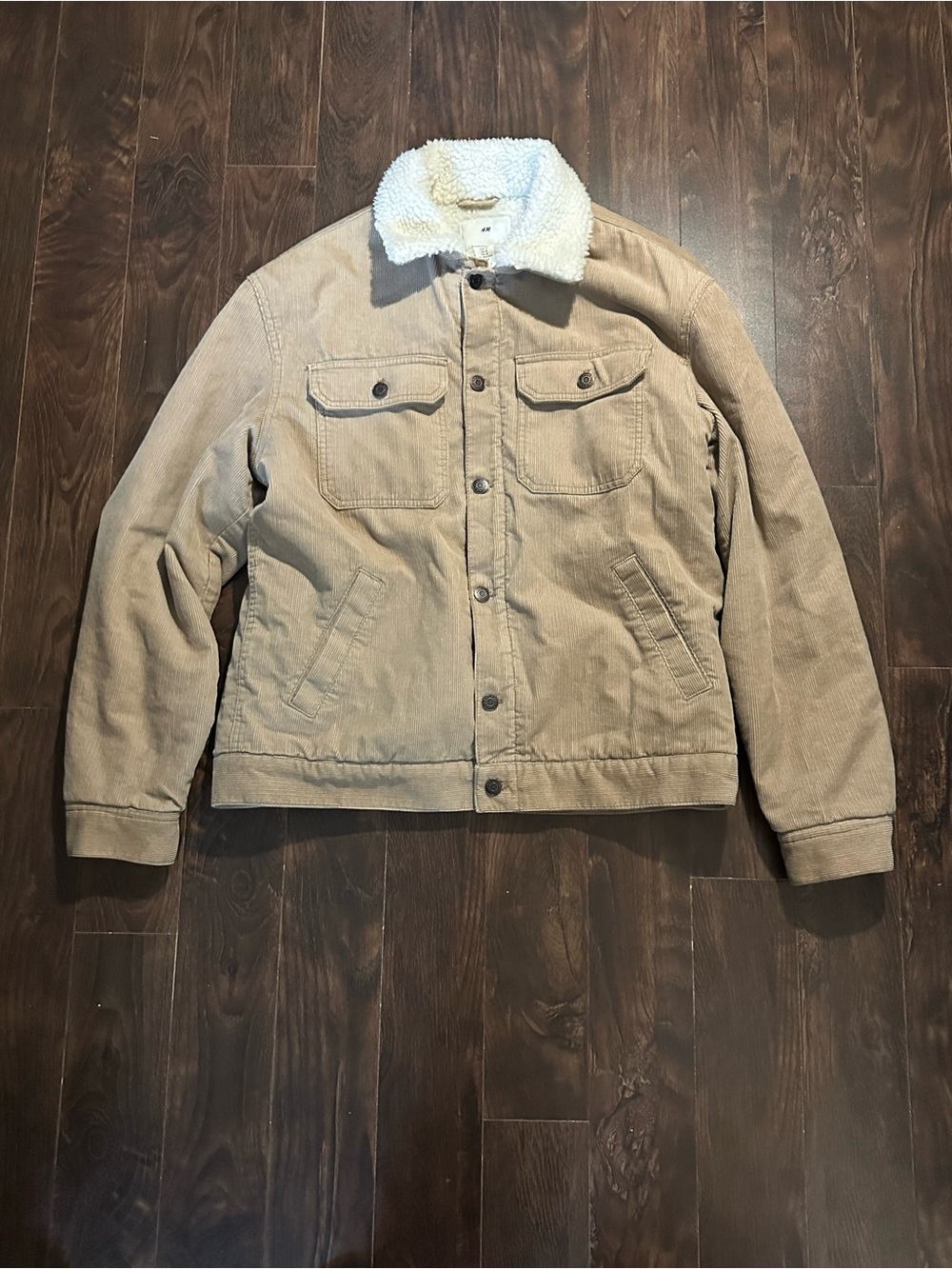 h&m fleece aviator corduroy unisex